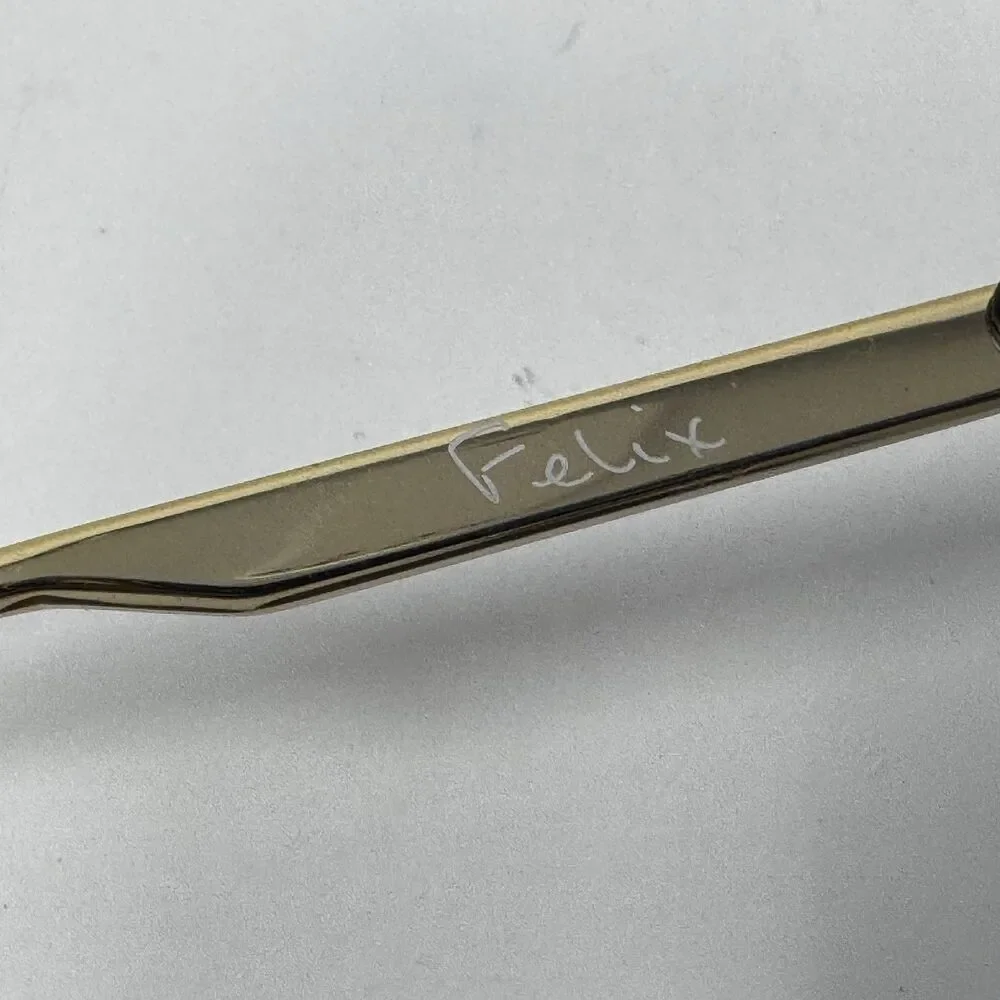 Paul Smith PSSN078 02 Black Gold Aviator Eyeglass Frames 57-16-145 Made in Italy